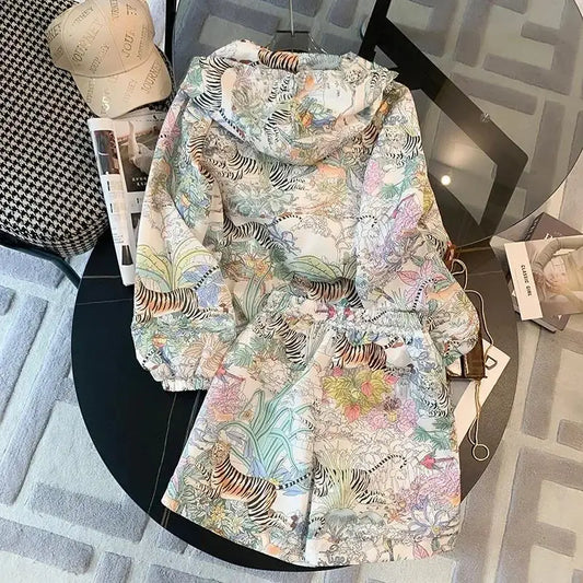 Summer Casual Women’s Sports Suit – Lightweight Sun Protection Jacket & Loose Shorts Two-Piece Set