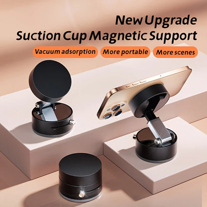 Magnetic Car Phone Holder Foldable Portable Holder for All Smartphones & Car Models 360° Rotatable Adjustable Lazy Phone Bracket