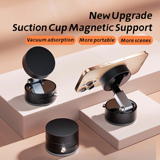 Magnetic Car Phone Holder Foldable Portable Holder for All Smartphones & Car Models 360° Rotatable Adjustable Lazy Phone Bracket