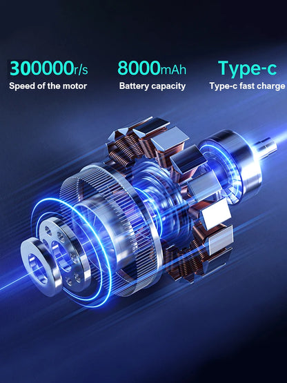 X9 Turbo Jet Blower 300000RPM Powerful Air Blower Brushless Motor Turbo Fan Wind Speed 58m/s 8000mAh Souffleur Air Puissant Tool