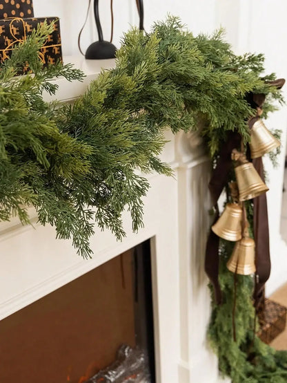 1.8M Artificial Norfolk Pine Garland – Real Touch Winter Green Christmas Decoration for Home & Outdoors