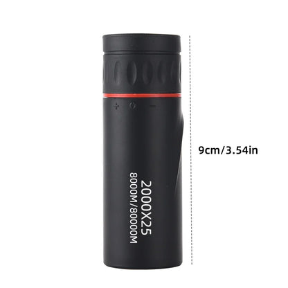 Monocular Telescope - 2000x25 HD Mini Portable Zoom Lens for Camping, Hunting & Birdwatching