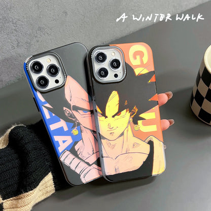 Bandai Anime Son Goku Vegeta Majin Buu Dragon Ball Cases for iPhone 15 14 13 12 11 16 pro max Laser Phonecase Funda Gifts