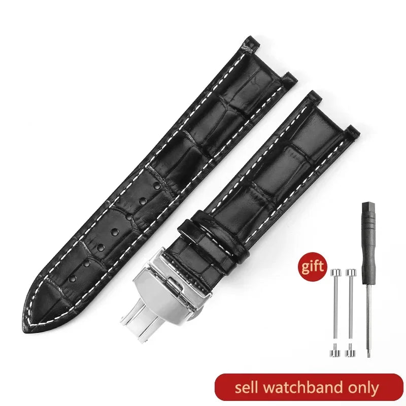 For GC Genuine Leather Watch Band Gucci Guess Gays Notch Watch Strap 20*11mm  22*13mm Men Women
