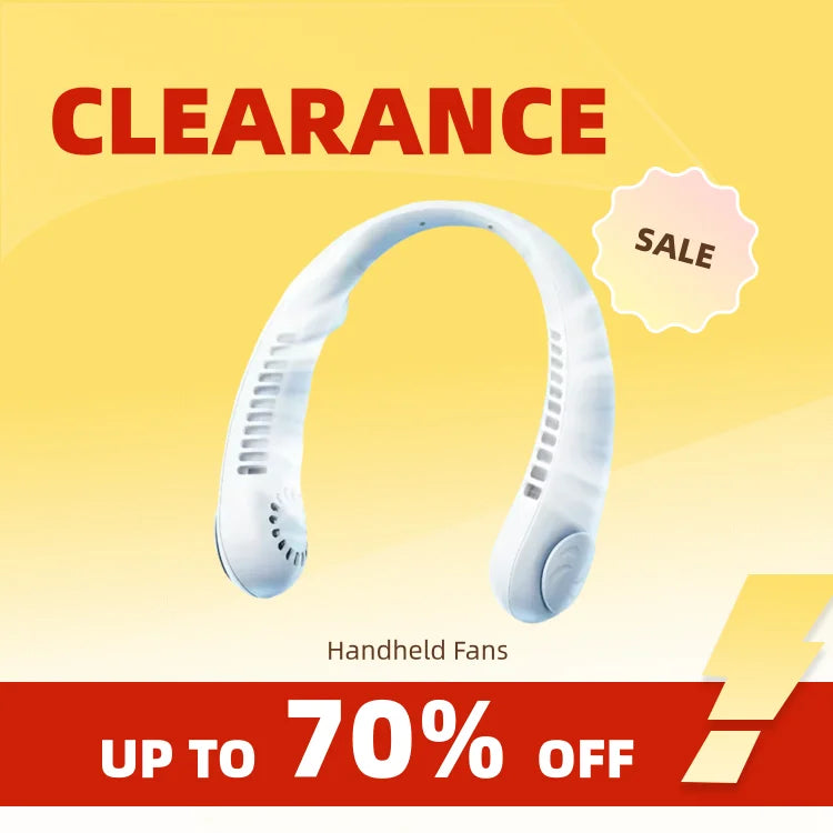 Portable Neck Fan - Bladeless Wearable USB Rechargeable Mini Fan for Sports, Travel & Outdoor