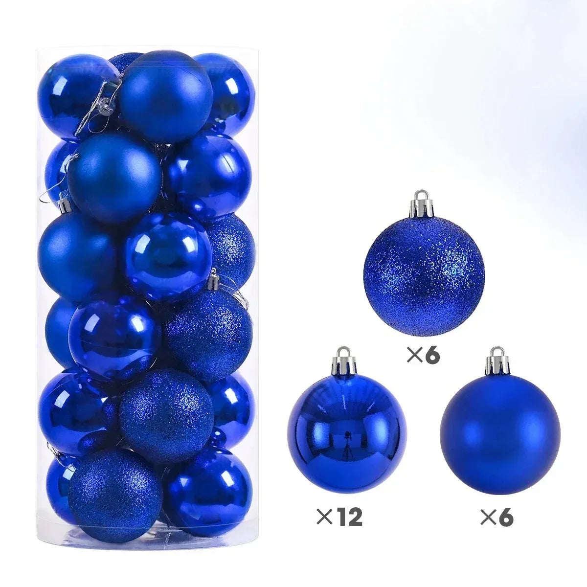 24Pcs 3/4/6CM Christmas Balls Hanging Christmas Tree Pendant Ornaments for Party Decor New Year Navidad Gifts 2026 Accessories