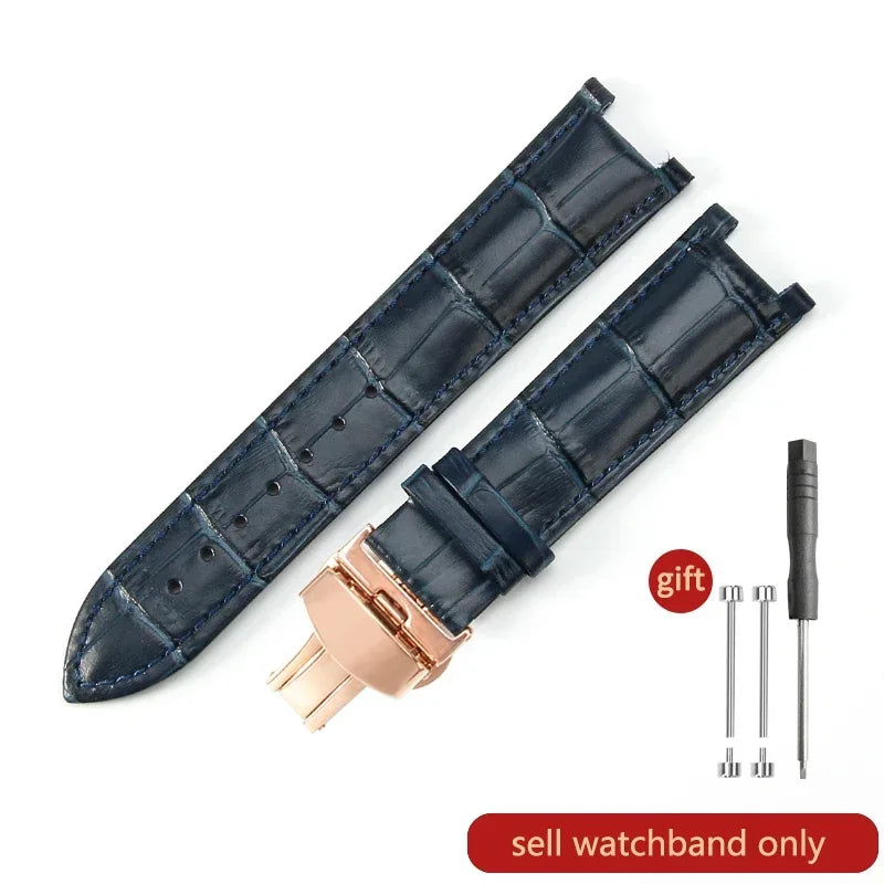 For GC Genuine Leather Watch Band Gucci Guess Gays Notch Watch Strap 20*11mm  22*13mm Men Women