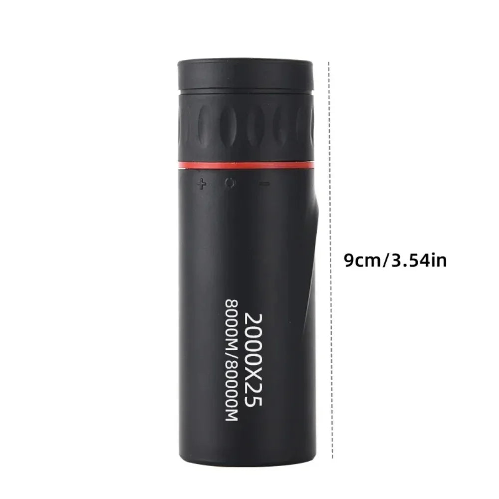 Monocular Telescope - 2000x25 HD Mini Portable Zoom Lens for Camping, Hunting & Birdwatching