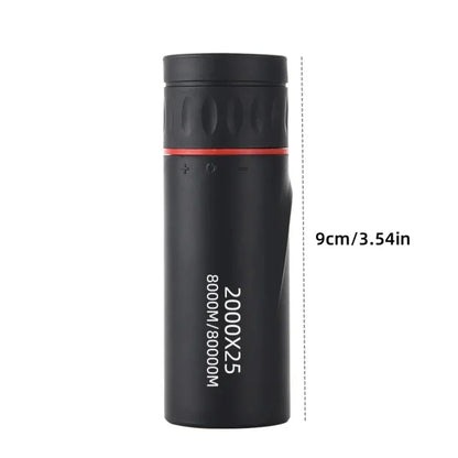 Monocular Telescope - 2000x25 HD Mini Portable Zoom Lens for Camping, Hunting & Birdwatching