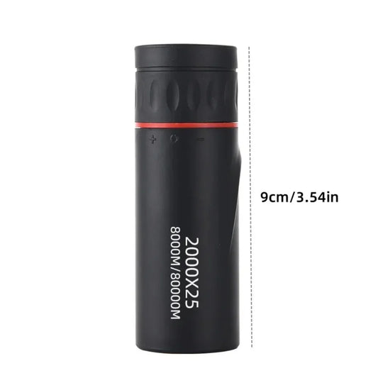 Monocular Telescope - 2000x25 HD Mini Portable Zoom Lens for Camping, Hunting & Birdwatching