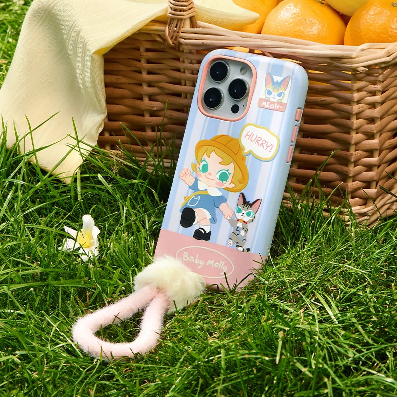 POP MART Baby Molly & Baby Tabby Series-Phone Case For iPhone 16 Pro / 16 Pro Max