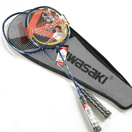 Kawasaki Badminton Set 2 Rackets + 3 Shuttlecocks with Carry Bag for Practice & Training