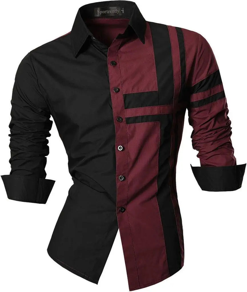 Sport trendy Men’s Dragon Print Long Sleeve Shirt