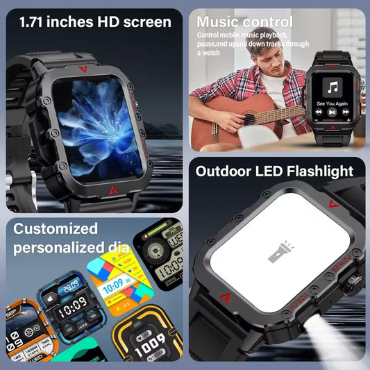 2025 GPS Smart Watch – 1.71” HD Display Smartwatch with Phone Call Function & 400mAh Battery for Men and Women