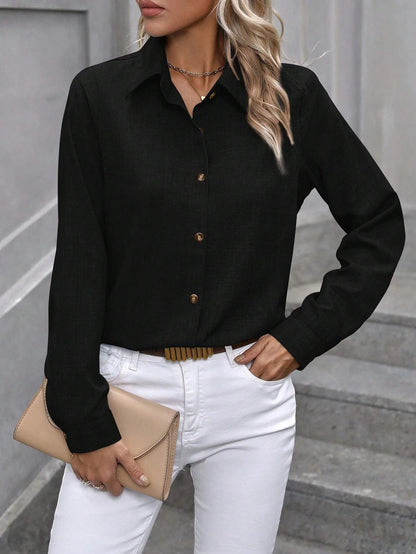 Fashion Casual Women’s Blouse – Long Sleeve Loose Streetwear Shirt for Spring & Autumn | Camisas Mujer Blusas Tops