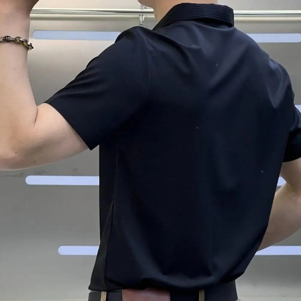 Men’s Summer Short Sleeve Turn-down Collar Shirt