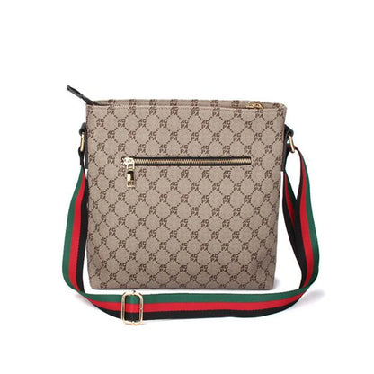 Fashionable Color Matching Casual Men's Bag Classic Trend Vertical Crossbody Bag Plaid Single Shoulder Bag Large Capacity Square