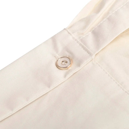 Women’s Elegant Embroidered Shirt – V-Neck Long Sleeve Casual Top with Belt Decoration | Fashion Office Wear