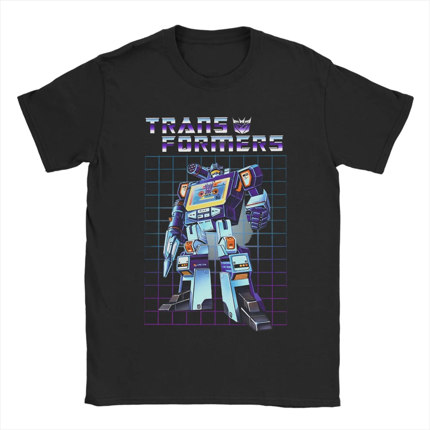 Transformers Decepticons Soundwave Men’s T-Shirt – Vintage Cotton Round Collar Short Sleeve Tee
