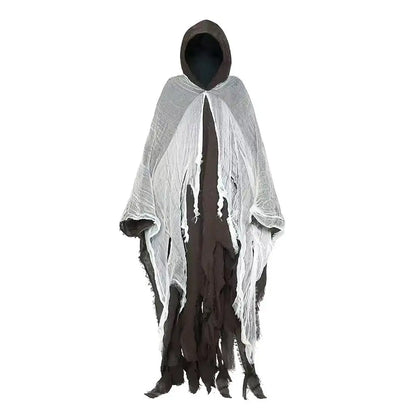 2025 Halloween Adult Costume – Scary Ghost Cloak with Hood, Zombie, Witch & Grim Reaper Cape Cosplay Outfit
