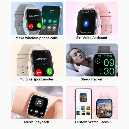 2025 Smart Watch for Men – 1.83” HD Screen Bluetooth Calling Smartwatch with Camera Control, Music Player & Multi-Sport Modes (Android/iOS)