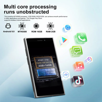 SERVO Mini Smartphone Android 9.0 3G Dual SIM 2GB+16GB 3-Inch HD Display 5MP Camera