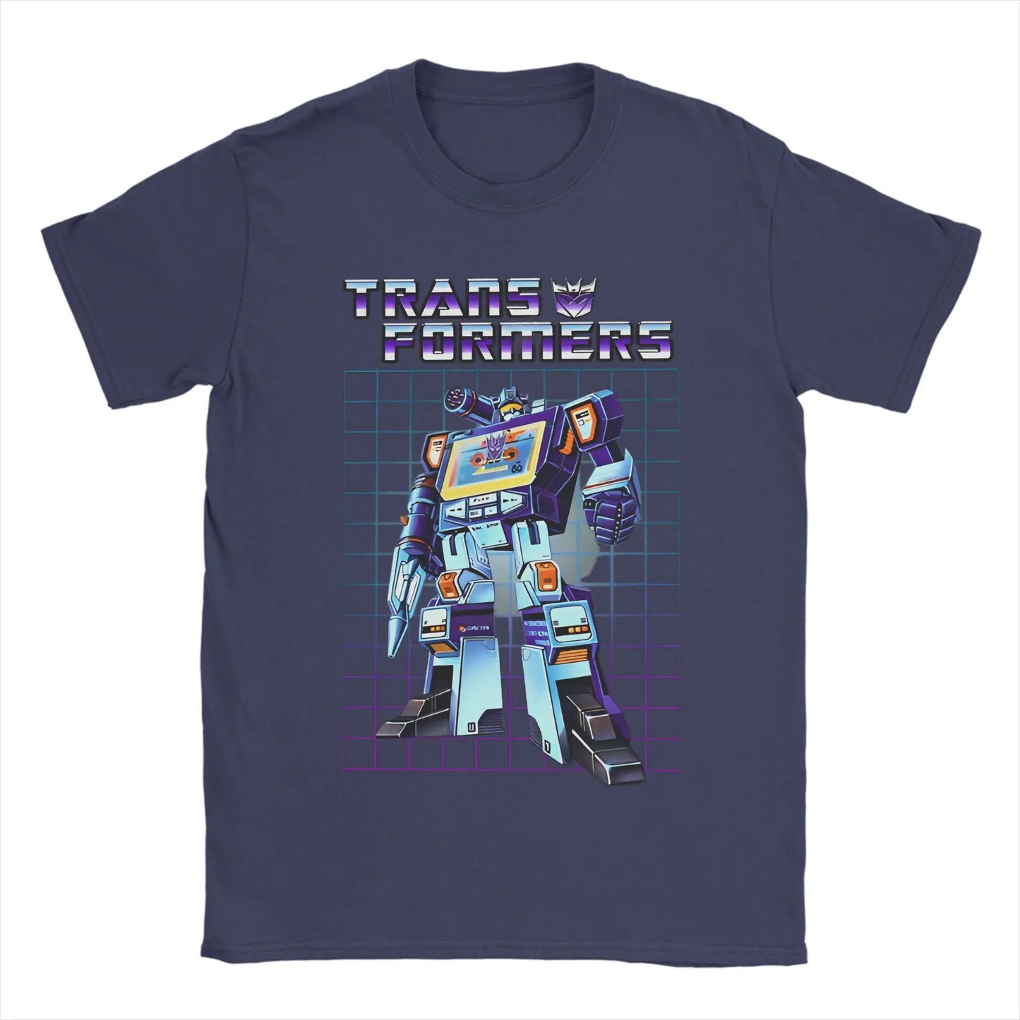 Transformers Decepticons Soundwave Men’s T-Shirt – Vintage Cotton Round Collar Short Sleeve Tee