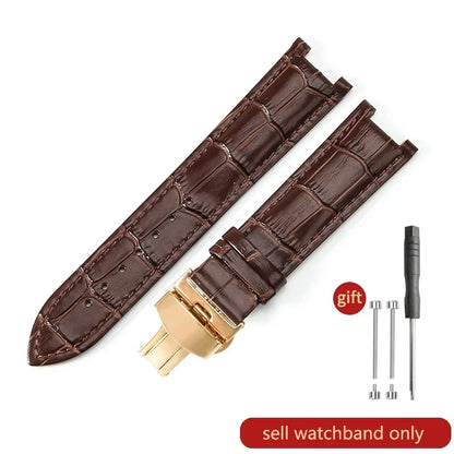 For GC Genuine Leather Watch Band Gucci Guess Gays Notch Watch Strap 20*11mm  22*13mm Men Women
