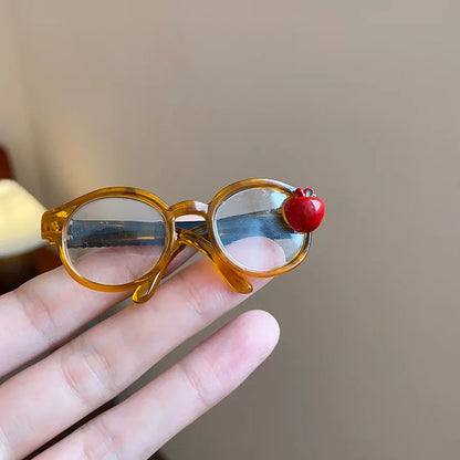 New Fashion Apple Glasses Hair Clip for Women Girl Cute Side Duckbill Clip Straight Hairpins Versatile Hair Accessories Gift