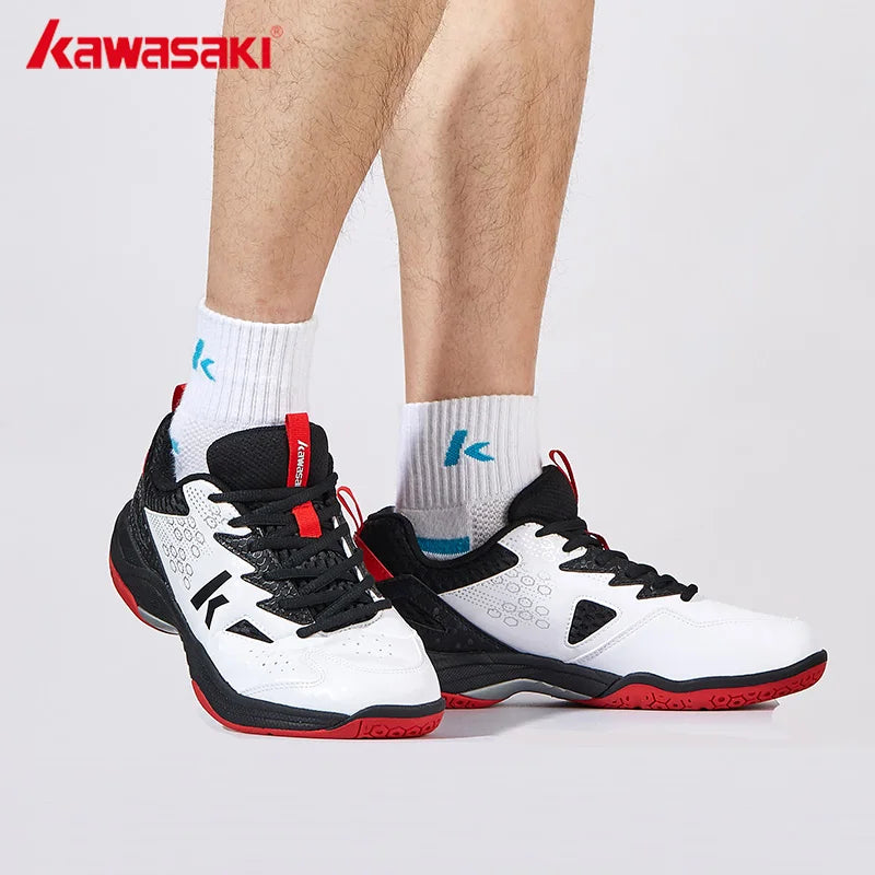 Kawasaki Brand New Badminton Shoes Mens Tennis Anti-twish Design Breathable Sport Shoes Male Sneakers A3307