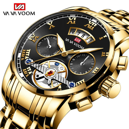 Top Brand Men’s Luxury Stainless Steel Watch – Luminous Dial 3BAR Waterproof Casual Sport Wristwatch
