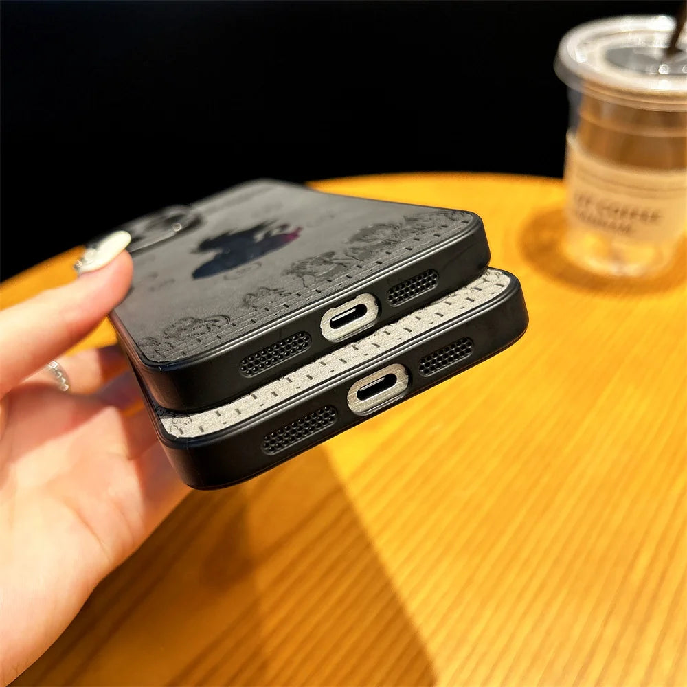 Retro Dragon Ball Goku Case for iPhone 15 14 13 12 11 16 17 Pro Max 15Plus Anime Soft Silicone Cover