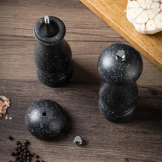 6-Inch Manual Salt & Pepper Grinder – Marble Patterned Spice Mill for Seasoning, BBQ, and Cooking