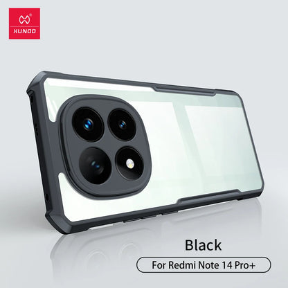 Xundd Shockproof Phone Case for Xiaomi Redmi Note 14 / 14 Pro – Luxury Plain Transparent Bumper Protective Cover