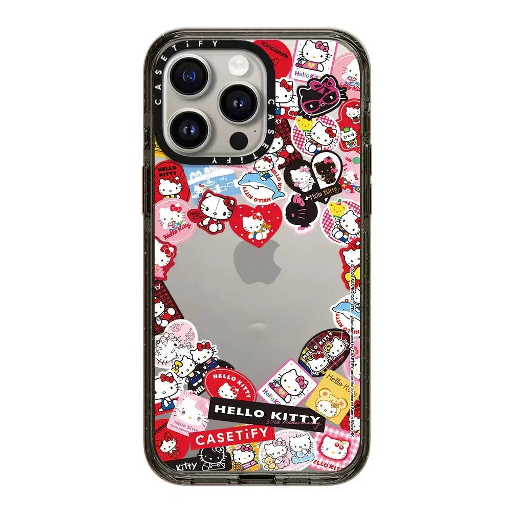 Hello Kitty Iphone 16 Promax Phone Case With Mirror Finish Technology Anti Drop All Inclusive Creative Cartoon Protective Cover