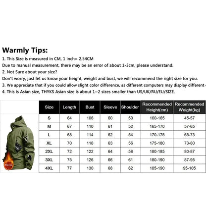 Men’s Tactical Softshell Jacket – Waterproof Military Hooded Combat Bomber Coat