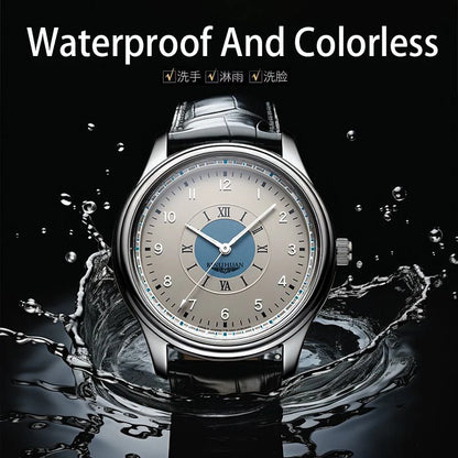 2025 Top Brand Luxury Men’s Leather Quartz Watch – Business Waterproof Wristwatch for Men