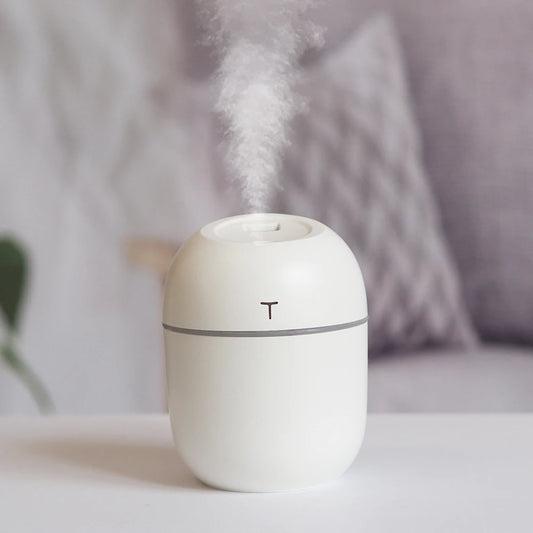 220ml Mini USB Air Humidifier – Ultrasonic Essential Oil Diffuser & Car Purifier with LED Night Light