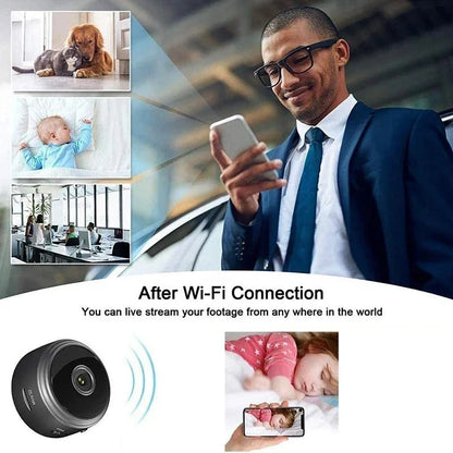 Mini WiFi Camera - Baby Monitor & Pet Camera with Night Vision | Wireless Security Camera