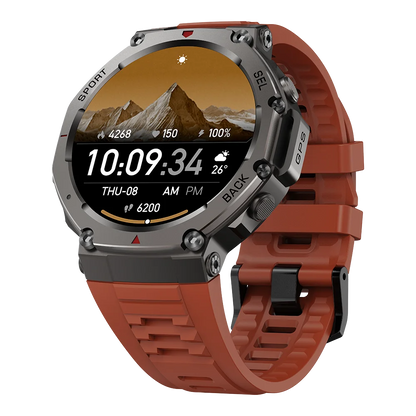 T-Rex 3 GPS Smart Watch – AMOLED Touch Screen 5ATM Waterproof Outdoor Fitness Smartwatch with Compass for Men (Compatible with Xiaomi)