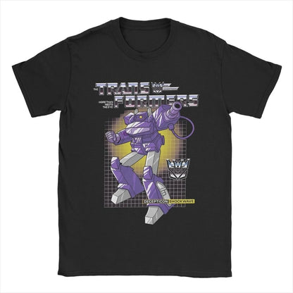 Transformers Decepticons Soundwave Men’s T-Shirt – Vintage Cotton Round Collar Short Sleeve Tee
