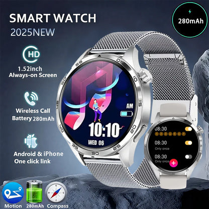 Men’s 1.52” HD AMOLED Smart Watch – Fitness Tracker with 110+ Sport Modes, 24/7 Heart Rate & Sleep Monitor, IP68 Waterproof