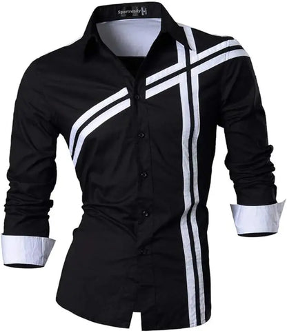Sport trendy Men’s Dragon Print Long Sleeve Shirt