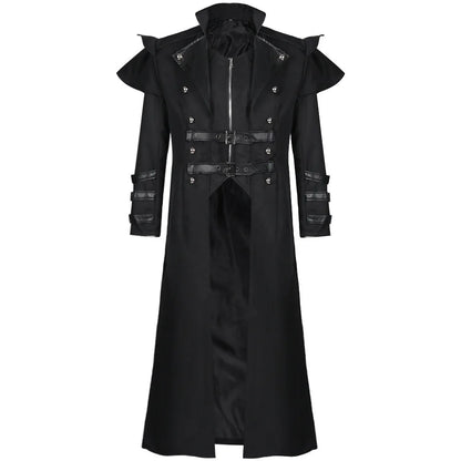2025 Halloween Medieval Cosplay Costume – Stage Performance Outfit with Split Windbreaker, Hat, and Scepter for Palace Banquet