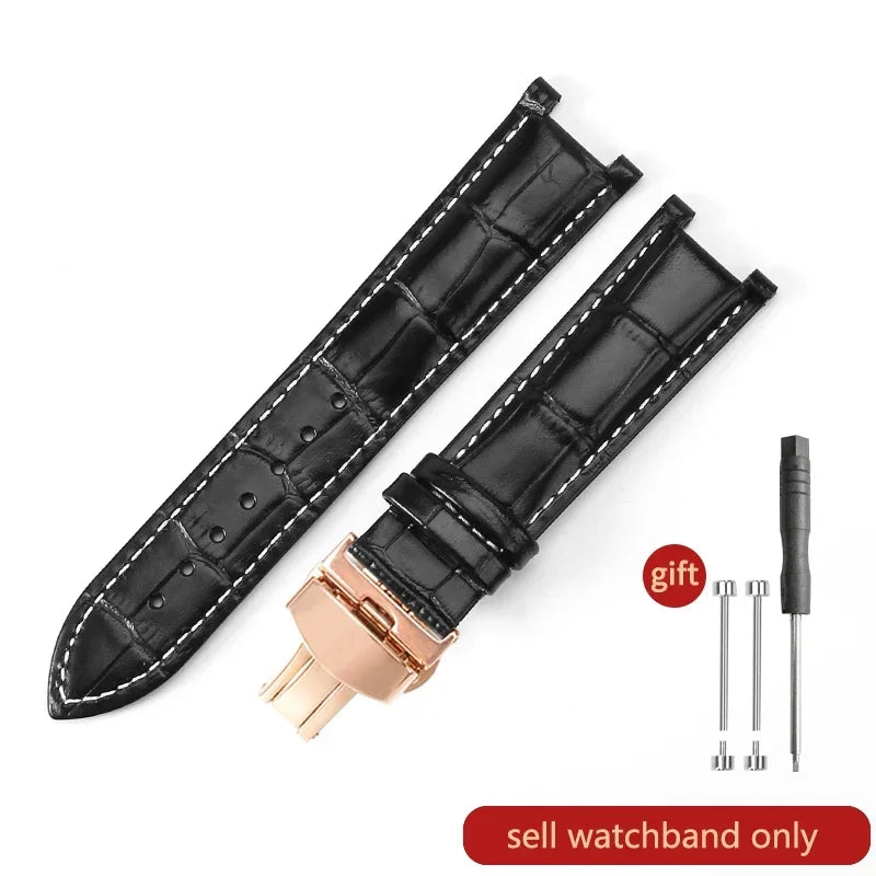 For GC Genuine Leather Watch Band Gucci Guess Gays Notch Watch Strap 20*11mm  22*13mm Men Women