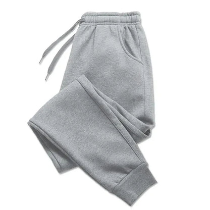 Women’s Autumn Winter Fleece Sweatpants – Casual Joggers, Sports Gym Trousers, Solid Color Workout Pants