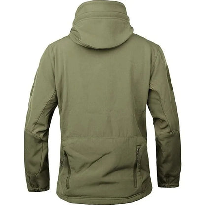 Men’s Tactical Softshell Jacket – Waterproof Military Hooded Combat Bomber Coat