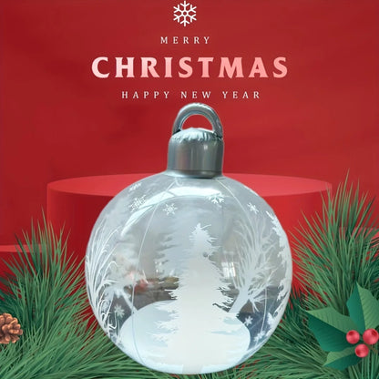 1 Pc 40cm PVC inflatable Christmas decoration ball ornament. Christmas outdoor holiday yard lawn porch decoration