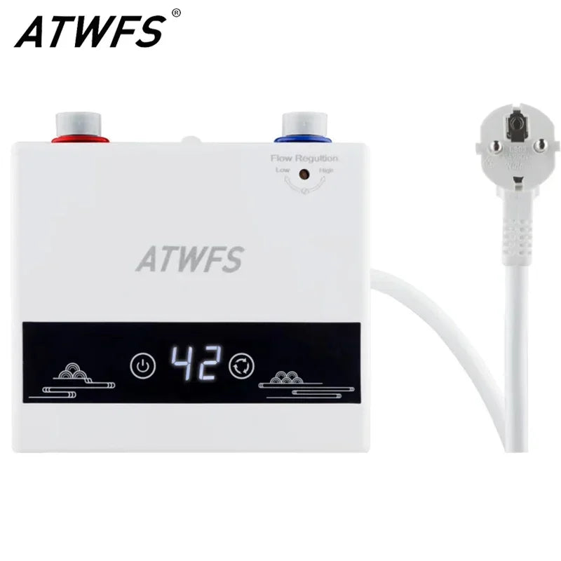 ATWFS 220V 4600W Instant Electric Water Heater for Bathroom & Kitchen Hot Water Shower