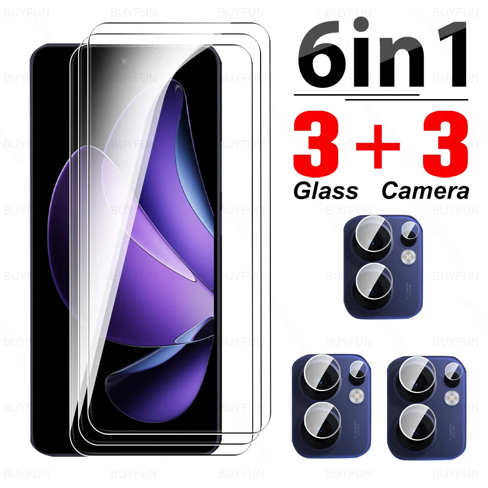 6in1 Full Cover Tempered Glass For Oppo Reno13 F Screen Protector Oppo Reno 13 FS OppoReno13 5G Reno13F 13F 4G Lens Glass Film
